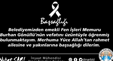 Belediye Başkanımız Nihat Sarı’dan Başsağlığı Mesajı