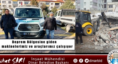 Deprem Bölgesine giden iş makinelerimiz ve araçlarımız çalışıyor