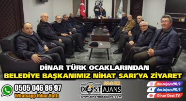 Dinar Türk Ocaklarından Belediye Başkanımız Nihat Sarı’ya ziyaret