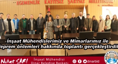 İnşaat mühendislerimiz ve Mimarlarımız ile deprem önlemleri hakkında toplantı gerçekleştirdik
