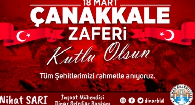 Belediye Başkanımız Nihat Sarı’dan 18 Mart Çanakkale Zaferi ve Şehitleri Anma Mesajı