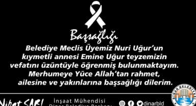 Belediye Başkanımız Nihat Sarı’dan Başsağlığı Mesajı