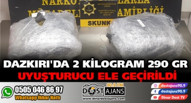 Dazkırı'da 2 Kilogram 290 Gram Uyuşturucu Ele Geçirildi