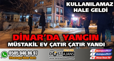 DİNAR'DA YANGIN!