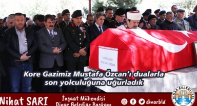 Kore Gazimiz Mustafa Özcan'ı dualarla son yolculuğuna uğurladık