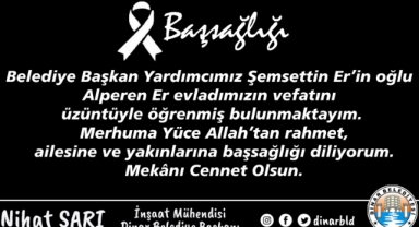 Belediye Başkanımız Nihat Sarı’dan Başsağlığı Mesajı