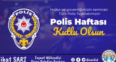 Belediye Başkanımız Nihat Sarı, Kahraman Polis teşkilatımızın haftasını kutladı