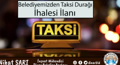 Belediyemizden Taksi Durağı ihalesi Duyurusu
