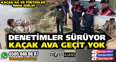 Karakuyu Gölü Denetlendi Kaçak Ağ ve Pinterler İmha Edildi
