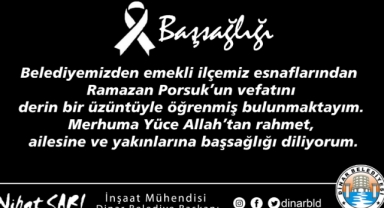 Belediye Başkanımız Nihat Sarı’dan Başsağlığı Mesajı