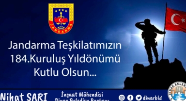 Belediye Başkanımız Nihat Sarı, Jandarma Teşkilatımızın 184. Kuruluş yıldönümünü Kutladı