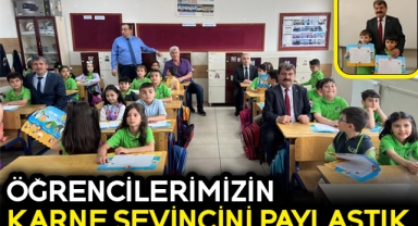 Öğrencilerimizin karne sevincini paylaştık
