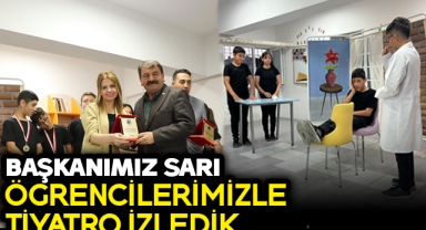 Ögrencilerimizle Bilim ve İnsan Konulu tiyatroyu izledik