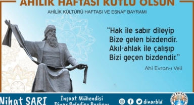 Belediye Başkanımız Nihat Sarı’dan Ahilik Haftası mesajı