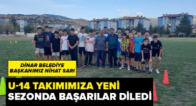 Belediye Başkanımız Nihat Sarı, U-14 takımımıza yeni sezonda başarılar diledi