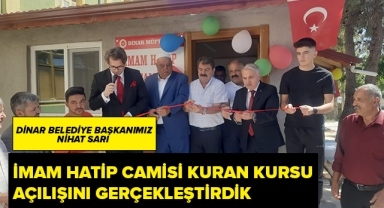 Imam Hatip Camisi Kuran Kursu'nun açılışını gerçekleştirdik