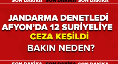 Afyon'da 12 Suriyeliye Ceza Kesildi!