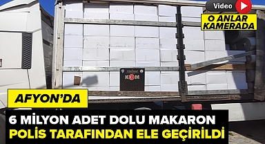 Afyon'da 6 Milyon Adet Makaron Ele Geçirildi