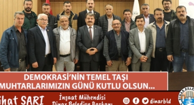 Belediye Başkanımız Nihat Sarı, muhtarlarımızın gününü kutladı