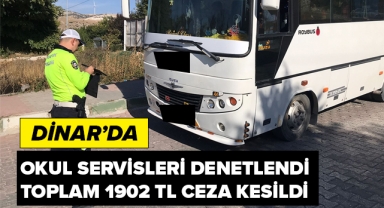 Dinar'da Okul Servisleri Denetlendi