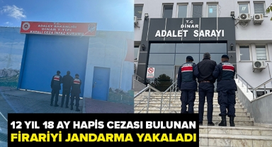 12 YIL 18 AY CEZASI BULUNAN FİRARİYİ JANDARMA YAKALADI!