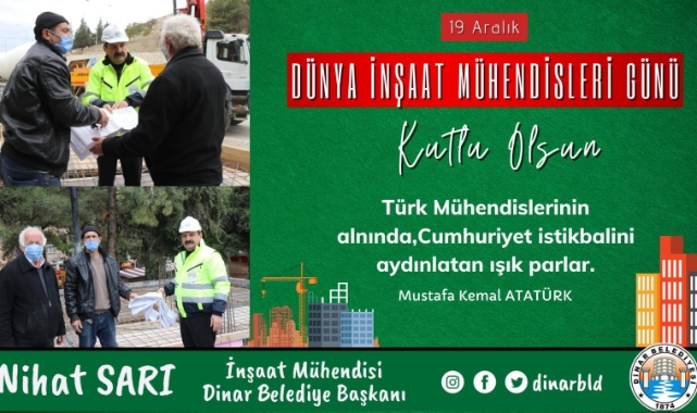 Belediye Başkanımız Nihat Sarı’dan İnşaat Mühendisleri Günü Mesajı