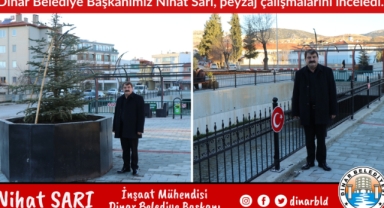 Belediye Başkanımız Nihat Sarı, peyzaj çalışmalarını inceledi