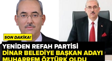 Muharrem Öztürk Yeniden Refah Partisi Dinar Belediye Başkan Adayı