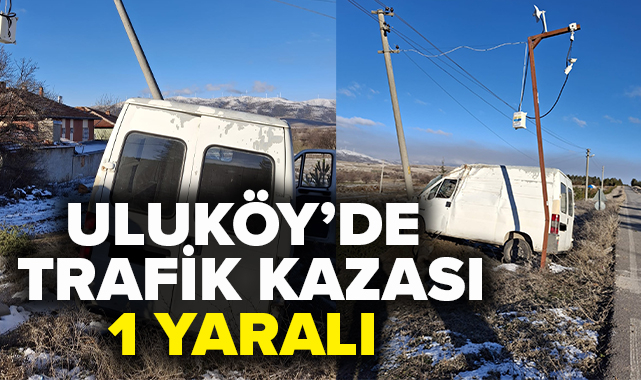 Dinar Uluköy’de Ticari Araç Kaza Yaptı: 1 Yaralı